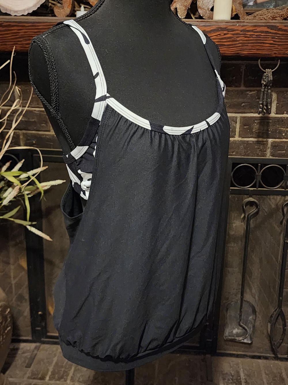 Black Women's Tankini Swim/ Athletic Top
